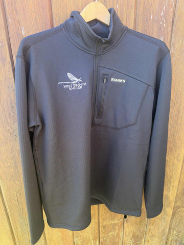 Men's WBA Logo Thermal Qtr Midlayer Zip Top - Black